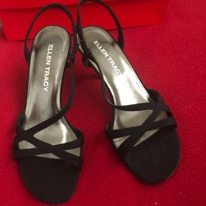 Ellen Tracy Eshe Ariana Black Slingback heels 6.5